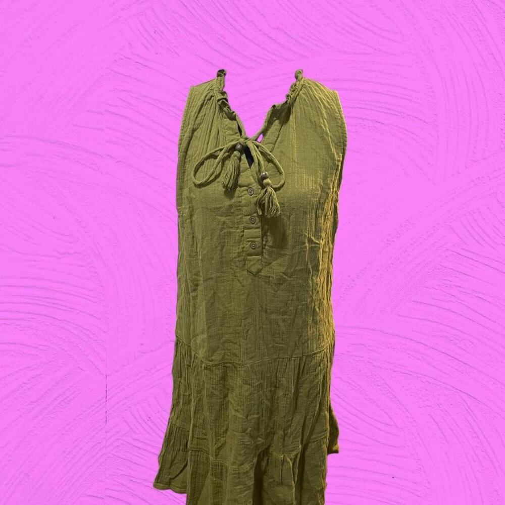 Madison grey olive green crinkle